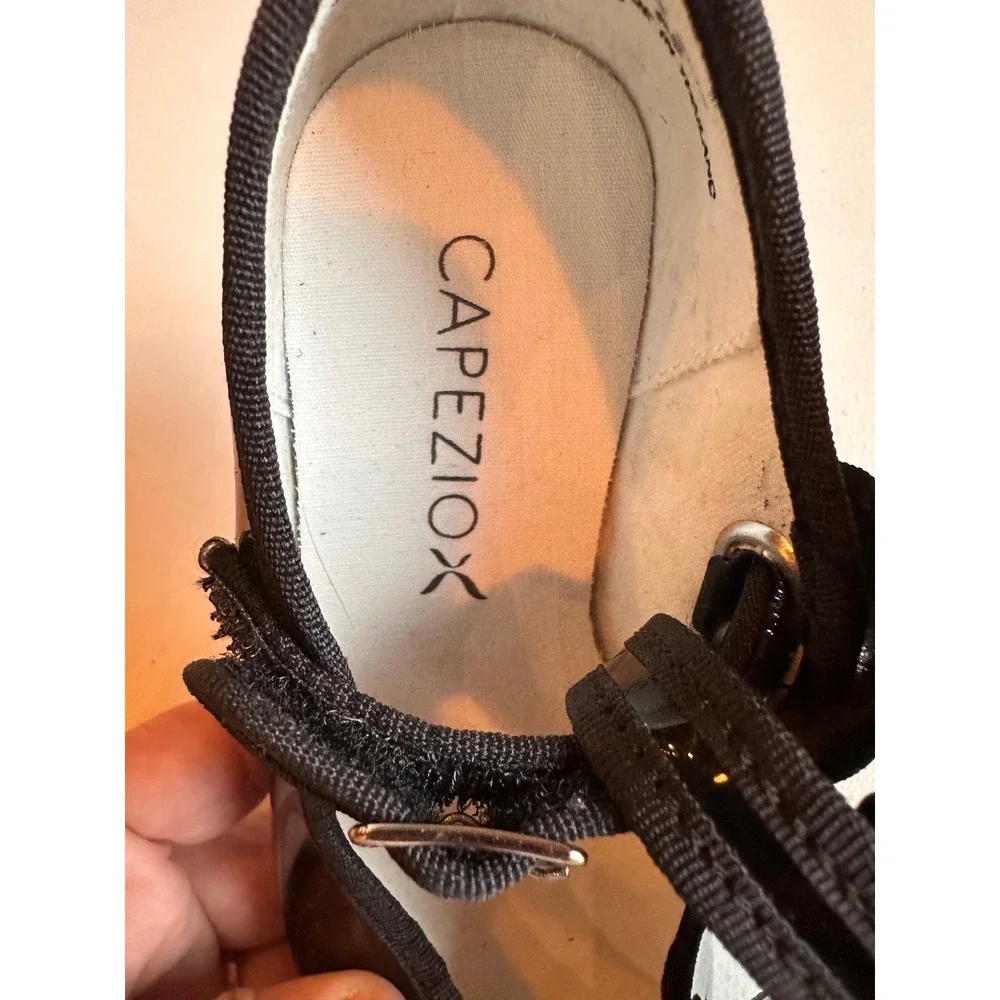 Capezio Kids Black Patent Mary Jane Tap Shoes Tele Tone Taps 10W 3800T